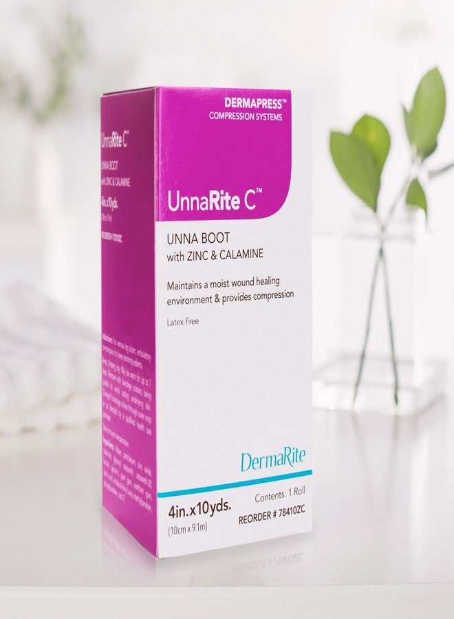 DermaRite's UnnaRite C Unna Boot, with Zinc Oxide and Calamine - Gentle Compression for Venous Leg Ulcers - 4 in. x 10 Yards, 1 Roll - Image 5
